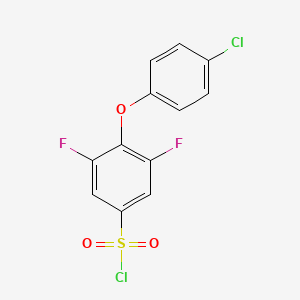 molecular formula C12H6Cl2F2O3S B1589791 4-(4-Chlorophenoxy)-3,5-difluorobenzene-1-sulfonylchloride CAS No. 549547-34-4