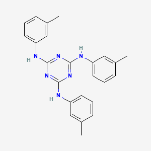 molecular formula C24H24N6 B1589795 1,3,5-三嗪-2,4,6-三胺，N,N',N''-三(3-甲基苯基)- CAS No. 82504-70-9