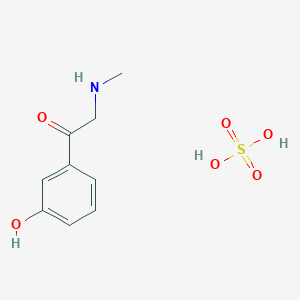 molecular formula C9H13NO6S B1589819 1-(3-Hydroxyphenyl)-2-(methylamino)ethanone sulfate CAS No. 679394-62-8