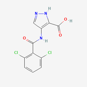 molecular formula C11H7Cl2N3O3 B1589822 4-(2,6-dichlorobenzamido)-1H-pyrazole-3-carboxylic acid CAS No. 825619-04-3