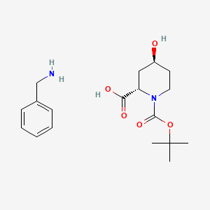 molecular formula C11H18NO5- B1589825 (2S,4S)-N-Boc-4-hydroxypiperidine-2-carboxylic acid benzylamine salt CAS No. 441044-14-0