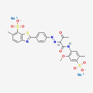 Disodium 2-[4-[[1-[[(2-methoxy-5-methyl-4-sulphonatophenyl)amino]carbonyl]-2-oxopropyl]azo]phenyl]-6-methylbenzothiazole-7-sulphonate