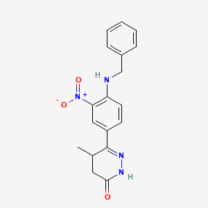 6-(4-(Benzylamino)-3-nitrophenyl)-5-methyl-4,5-dihydropyridazin-3(2H)-one