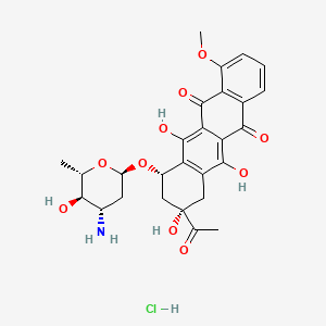 molecular formula C27H29NO10.HCl<br>C27H30ClNO10 B1589892 4'-Epidaunorubicin hydrochloride CAS No. 56390-08-0