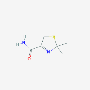 molecular formula C6H10N2OS B158991 2,2-Dimethyl-5H-1,3-thiazole-4-carboxamide CAS No. 134258-96-1