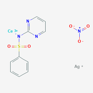 molecular formula C10H8AgCeN4O5S+2 B158992 Flammacerium CAS No. 138230-29-2