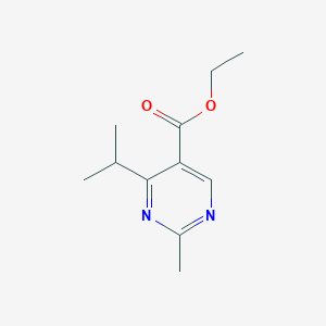 B158994 Ethyl 4-isopropyl-2-methylpyrimidine-5-carboxylate CAS No. 127957-90-8