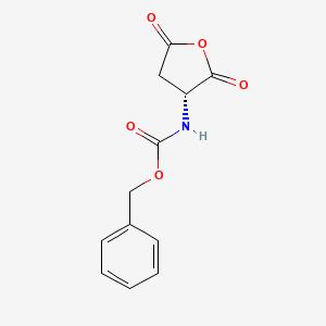 molecular formula C12H11NO5 B1589964 (R)-Benzyl (2,5-dioxotetrahydrofuran-3-yl)carbamate CAS No. 75443-62-8