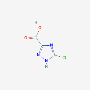 molecular formula C3H2ClN3O2 B1589972 5-Chloro-1H-1,2,4-triazole-3-carboxylic acid CAS No. 21733-03-9