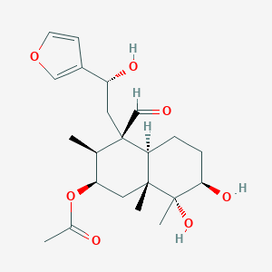 molecular formula C22H32O7 B158998 Cascarillin CAS No. 10118-56-6