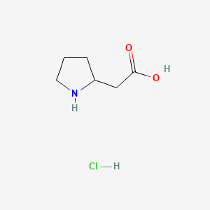 molecular formula C6H12ClNO2 B1589982 Pyrrolidin-2-YL-acetic acid hydrochloride CAS No. 71985-79-0
