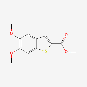 molecular formula C12H12O4S B1589983 5,6-dimethoxyBenzo[b]thiophene-2-carboxylic acid methyl ester CAS No. 35212-99-8