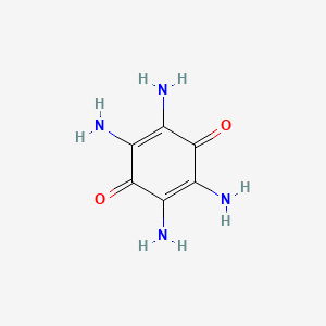 molecular formula C6H8N4O2 B1590010 2,5-Cyclohexadiene-1,4-dione, 2,3,5,6-tetraamino- CAS No. 1128-13-8
