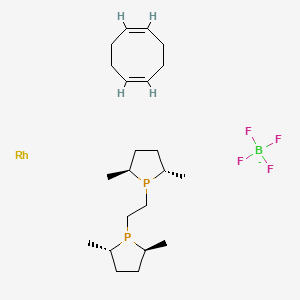 molecular formula C22H40BF4P2Rh- B1590018 1,2-Bis[(2S,5S)-2,5-dimethylphospholano]ethane(cyclooctadiene)rhodium(I) tetrafluoroborate CAS No. 213343-65-8