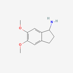 molecular formula C11H15NO2 B1590031 5,6-dimethoxy-2,3-dihydro-1H-inden-1-amine CAS No. 91247-06-2