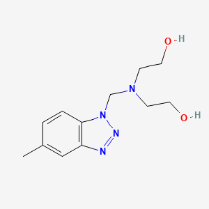 molecular formula C12H18N4O2 B1590056 2,2'-[[(5-Methyl-1H-benzotriazol-1-YL)methyl]imino]bisethanol CAS No. 80584-88-9