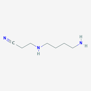 molecular formula C7H15N3 B1590066 3-[(4-Aminobutyl)amino]propanenitrile CAS No. 4748-73-6