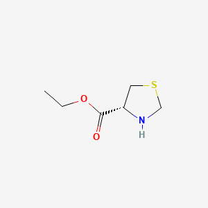 molecular formula C6H11NO2S B1590083 Ethyl (R)-thiazolidine-4-carboxylate CAS No. 60664-15-5