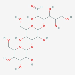 molecular formula C18H32O16 B1590085 3-[3,5-Dihydroxy-6-(hydroxymethyl)-4-[3,4,5-trihydroxy-6-(hydroxymethyl)oxan-2-yl]oxyoxan-2-yl]oxy-2,4,5,6-tetrahydroxyhexanal CAS No. 3256-04-0