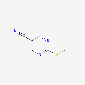 molecular formula C6H5N3S B1590088 2-(甲硫基)嘧啶-5-碳腈 CAS No. 38275-43-3