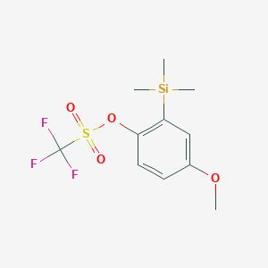 molecular formula C11H15F3O4SSi B1590116 4-Methoxy-2-(trimethylsilyl)phenyl Trifluoromethanesulfonate CAS No. 556812-41-0