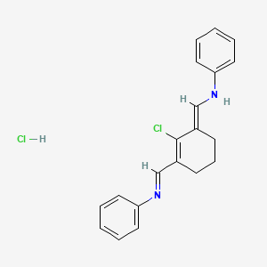 molecular formula C20H20Cl2N2 B1590128 N-((2-Chloro-3-((phenylimino)methyl)cyclohex-2-en-1-ylidene)methyl)aniline hydrochloride CAS No. 63857-00-1