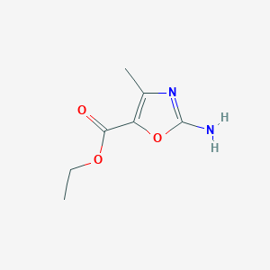 molecular formula C7H10N2O3 B1590150 Ethyl 2-amino-4-methyloxazole-5-carboxylate CAS No. 79221-15-1