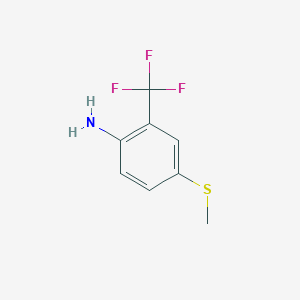 molecular formula C8H8F3NS B1590162 2-氨基-5-(甲硫基)苯三氟化物 CAS No. 59920-85-3
