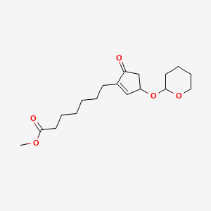 molecular formula C18H28O5 B1590166 Methyl 7-(5-oxo-3-((tetrahydro-2H-pyran-2-yl)oxy)cyclopent-1-en-1-yl)heptanoate CAS No. 40098-24-6