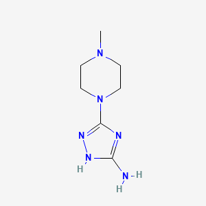 molecular formula C7H14N6 B1590172 5-(4-methylpiperazin-1-yl)-1H-1,2,4-triazol-3-amine CAS No. 89292-91-1