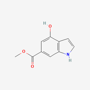 molecular formula C10H9NO3 B1590185 Methyl 4-hydroxy-1H-indole-6-carboxylate CAS No. 77140-48-8
