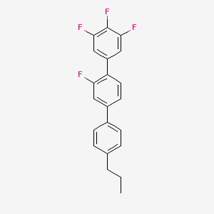 molecular formula C21H16F4 B1590194 1,2,3-trifluoro-5-[2-fluoro-4-(4-propylphenyl)phenyl]benzene CAS No. 205806-87-7