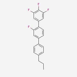 molecular formula C21H16F4 B1590194 1,1':4',1''-Terphenyl, 2',3,4,5-tetrafluoro-4''-propyl- CAS No. 205806-87-7