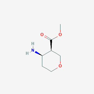 molecular formula C7H13NO3 B1590200 (3R,4R)-甲基 4-氨基四氢-2H-吡喃-3-羧酸盐 CAS No. 503168-22-7