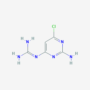 molecular formula C5H7ClN6 B1590233 2-Amino-4-chloro-6-guanidinopyrimidine CAS No. 83170-03-0