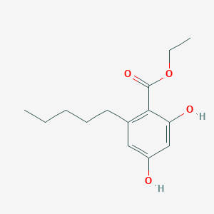 molecular formula C14H20O4 B1590308 2,4-二羟基-6-戊基苯甲酸乙酯 CAS No. 38862-65-6