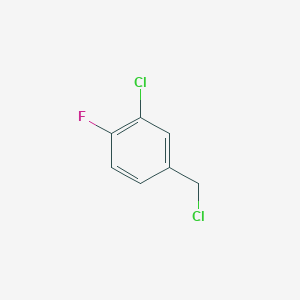 molecular formula C7H5Cl2F B1590329 2-Chloro-4-(chloromethyl)-1-fluorobenzene CAS No. 2994-69-6