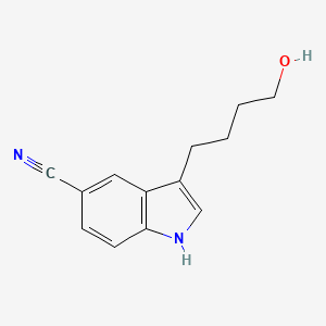 molecular formula C13H14N2O B1590371 3-(4-Hydroxybutyl)-1H-indole-5-carbonitrile CAS No. 914927-40-5