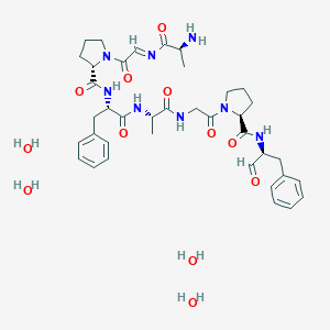 molecular formula C38H56N8O12 B159038 Cyclo-bis(alanyl-glycyl-prolyl-phenylalanyl) CAS No. 135755-90-7