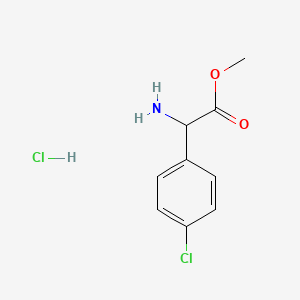molecular formula C9H11Cl2NO2 B1590403 Methyl 2-amino-2-(4-chlorophenyl)acetate hydrochloride CAS No. 42718-19-4