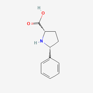 molecular formula C11H13NO2 B1590418 (2S,5R)-5-phenylpyrrolidine-2-carboxylic acid CAS No. 203645-40-3