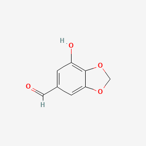 molecular formula C8H6O4 B1590419 7-Hydroxy-1,3-benzodioxole-5-carboxaldehyde CAS No. 81805-98-3