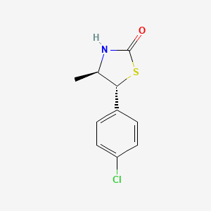 molecular formula C10H10ClNOS B1590432 (4R,5R)-5-(4-Chlorophenyl)-4-methyl-1,3-thiazolidin-2-one CAS No. 78587-59-4