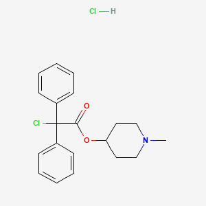 molecular formula C20H23Cl2NO2 B1590459 1-Methylpiperidin-4-yl 2-chloro-2,2-diphenylacetate hydrochloride CAS No. 54556-99-9