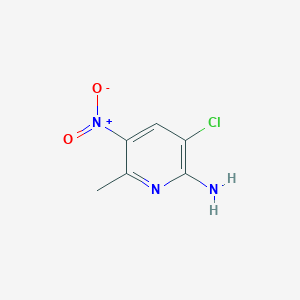 molecular formula C6H6ClN3O2 B1590478 2-Amino-3-chloro-5-nitro-6-picoline CAS No. 56960-81-7