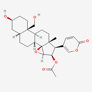 molecular formula C26H34O7 B1590483 16-(Acetyloxy)-3,19-dihydroxy-14,15-epoxybufa-20,22-dienolide CAS No. 6691-83-4