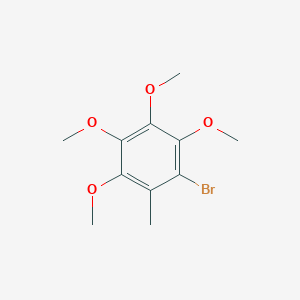 molecular formula C11H15BrO4 B1590507 1-Bromo-2,3,4,5-tetramethoxy-6-methylbenzene CAS No. 73875-27-1