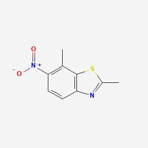 molecular formula C9H8N2O2S B1590510 2,7-Dimethyl-6-nitrobenzo[d]thiazole CAS No. 72206-94-1