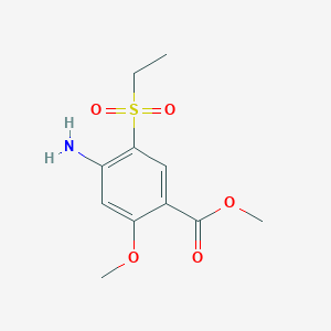 molecular formula C11H15NO5S B1590515 Methyl 4-amino-5-(ethylsulfonyl)-2-methoxybenzoate CAS No. 80036-89-1