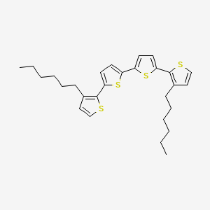 molecular formula C28H34S4 B1590536 3,3'''-Dihexyl-2,2':5',2'':5'',2'''-quaterthiophene CAS No. 132814-91-6